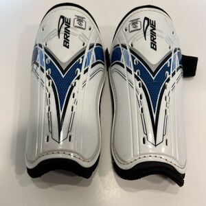 Brine ArrowTech Sports Soccer Protective Shin Guards - White & Black